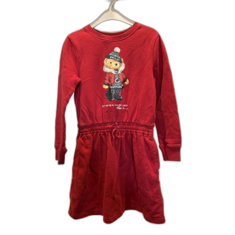 Polo Ralph Lauren Bear Girls Sweater Holiday Dress